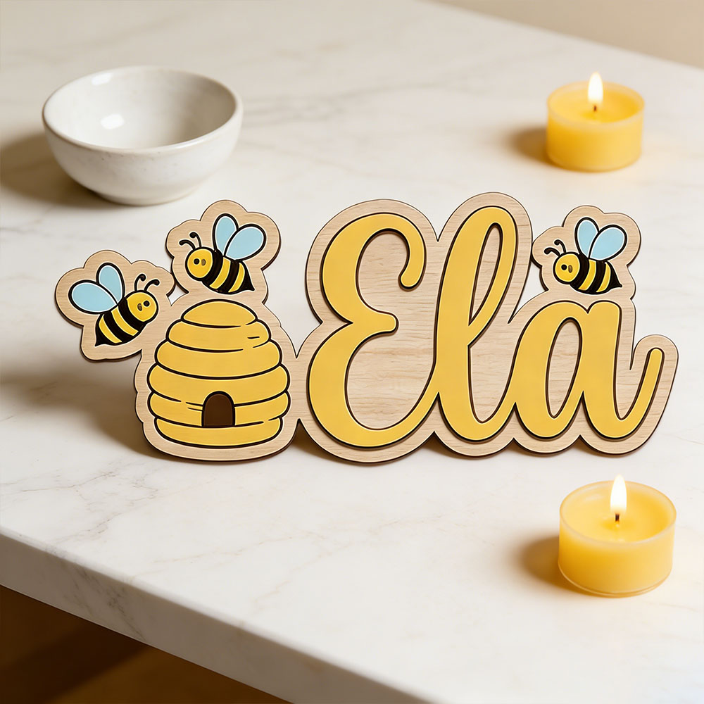 Gepersonaliseerde schattige bi - Baby Nursery Decor Girl recensie en prijs