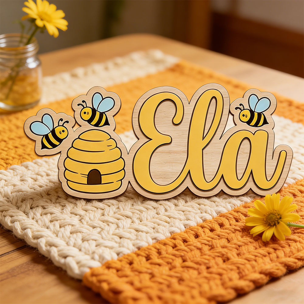 Gepersonaliseerde schattige bi - Baby Nursery Decor Girl recensie en prijs